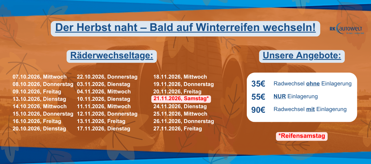 Unsere Räderwechseltage Herbst 2026